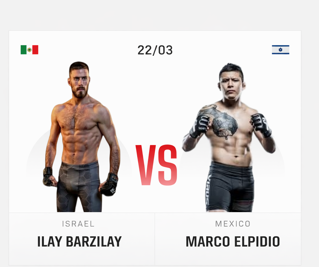 עילאי ברזילאי נגד מרקו אלפידיו על חגורת האליפות